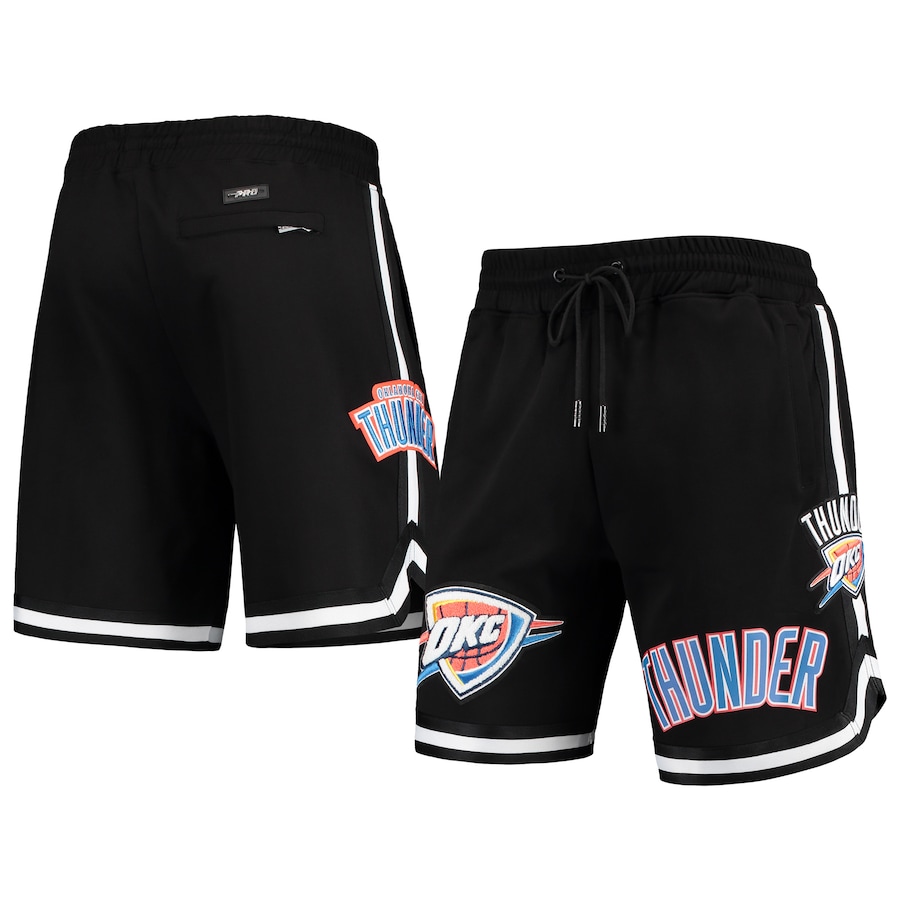 Men's Oklahoma City Thunder Pro Standard Black Chenille Shorts Men's Oklahoma City Thunder Pro Standard Black Chenille Shorts