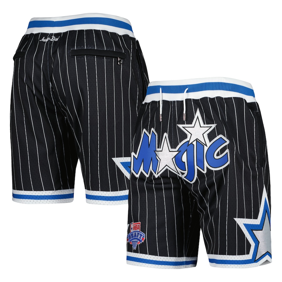 Men's Orlando Magic Mitchell & Ness x Just Don Black/Blue 1993 NBA Draft Hardwood Classics Authentic Shorts