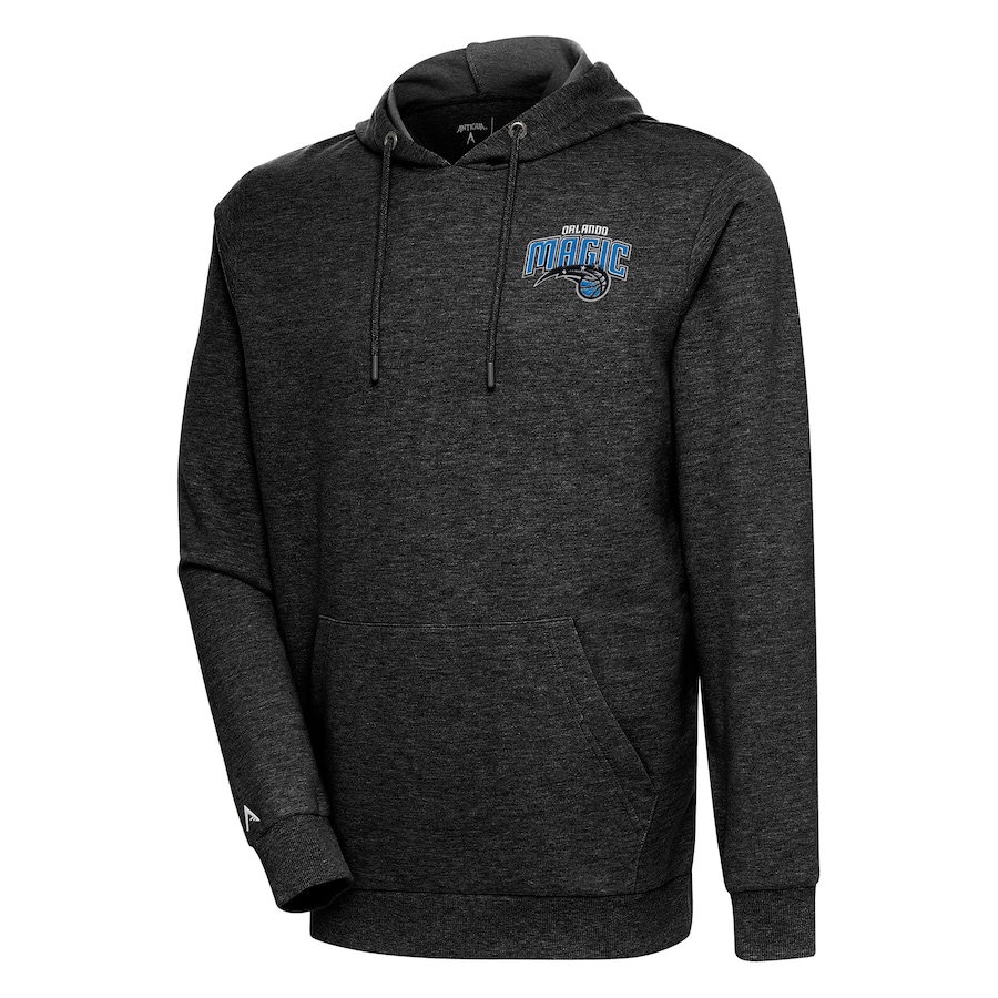 Men's Orlando Magic Antigua Heather Black Action Pullover Hoodie Men's Orlando Magic Antigua Heather Black Action Pullover Hoodie