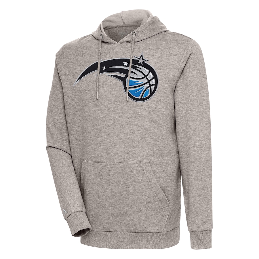 Men's Orlando Magic Antigua Oatmeal Action Pullover Hoodie