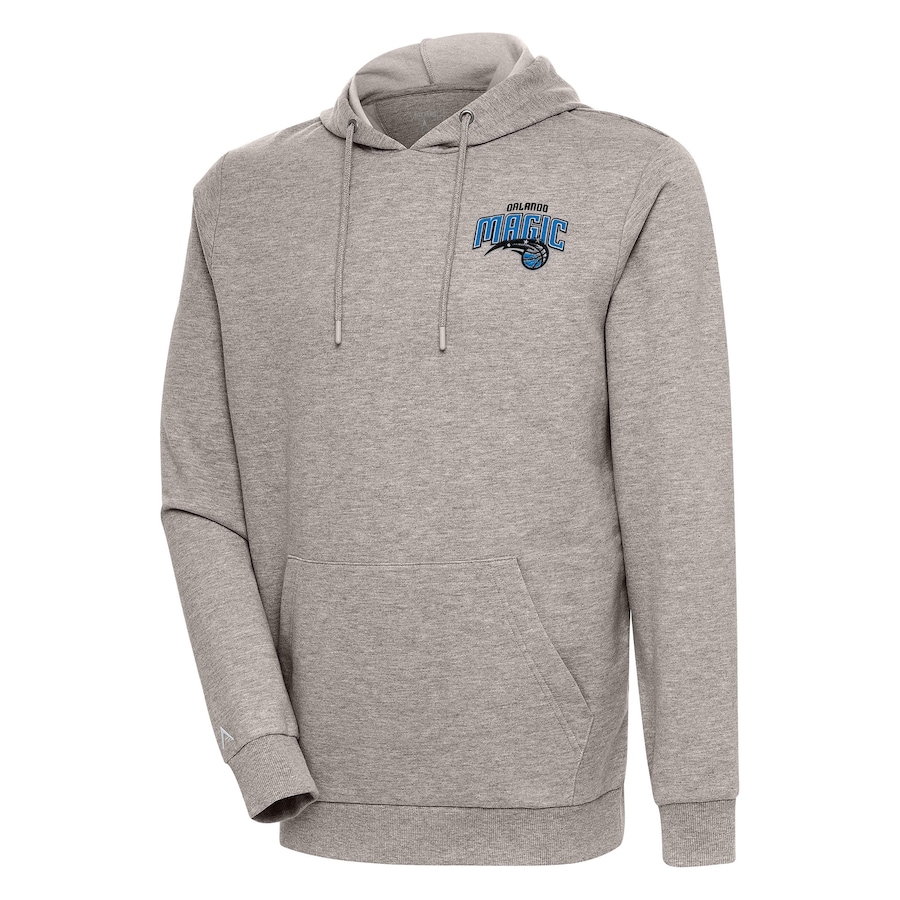 Men's Orlando Magic Antigua Oatmeal Action Pullover Hoodie Men's Orlando Magic Antigua Oatmeal Action Pullover Hoodie