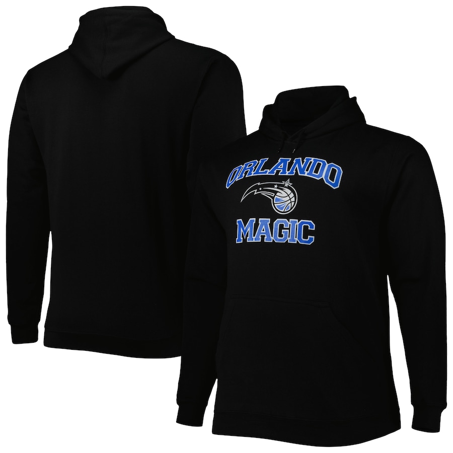 Men's Orlando Magic Black Big & Tall Heart & Soul Pullover Hoodie Men's Orlando Magic Black Big & Tall Heart & Soul Pullover Hoodie