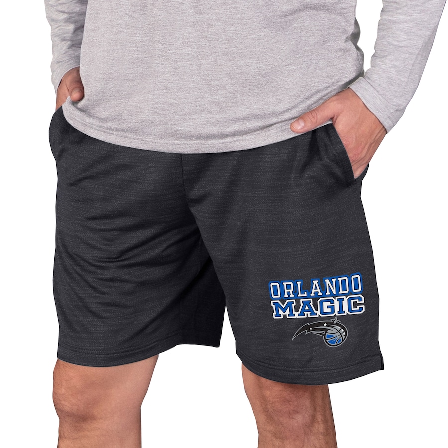 Men's Orlando Magic Concepts Sport Charcoal Bullseye Knit Jam Shorts Men's Orlando Magic Concepts Sport Charcoal Bullseye Knit Jam Shorts