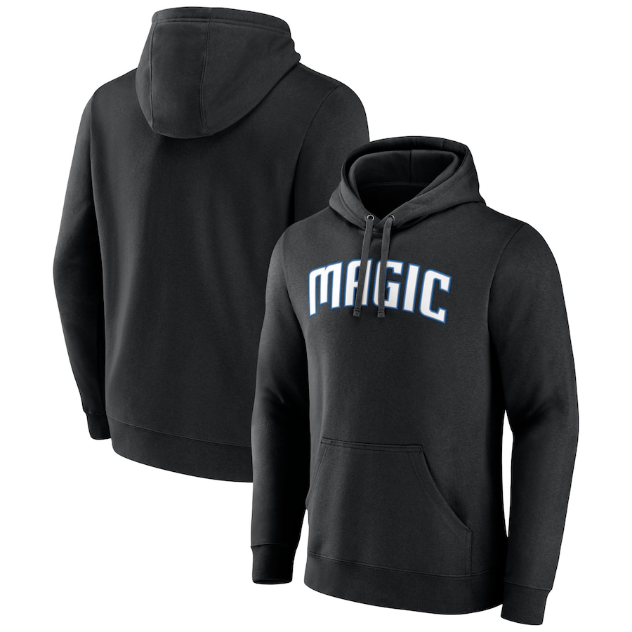 Men's Orlando Magic Black Wordmark Team Pullover Hoodie Men's Orlando Magic Black Wordmark Team Pullover Hoodie