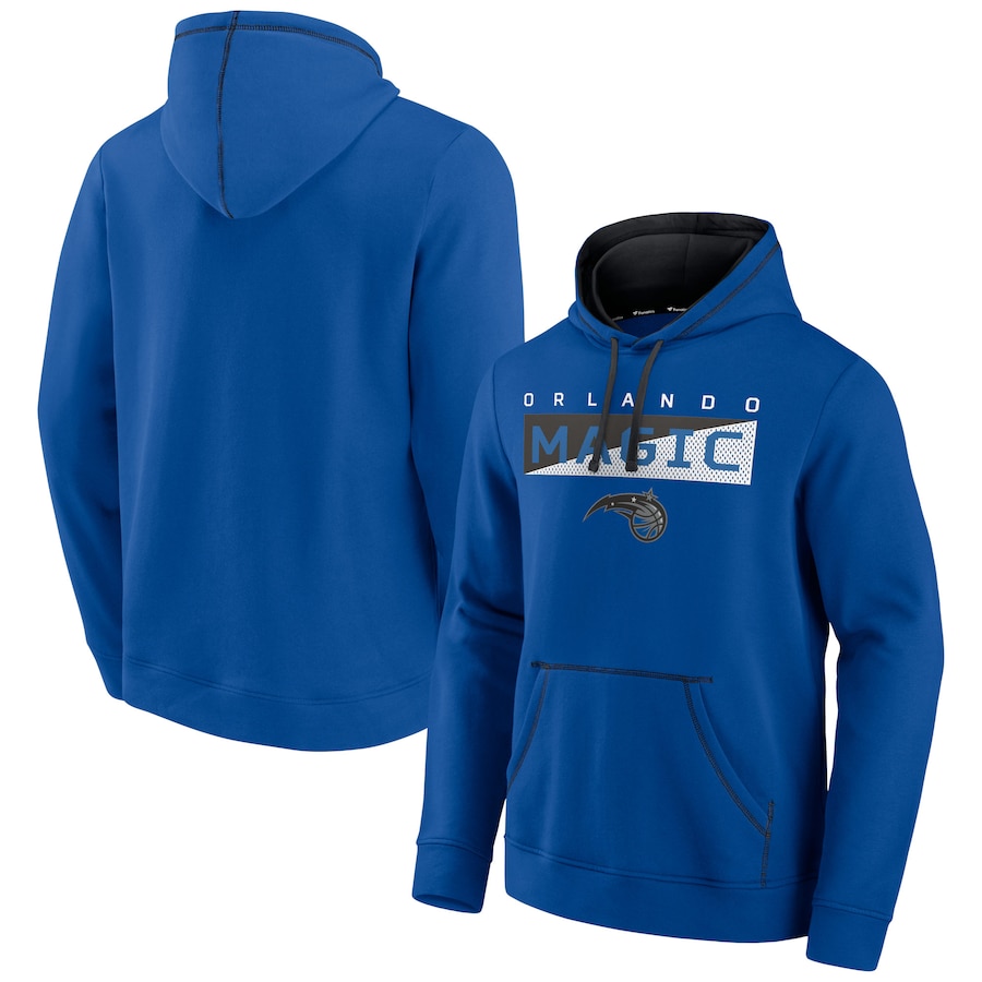 Men's Orlando Magic Blue/Black Split The Crowd Pullover Hoodie