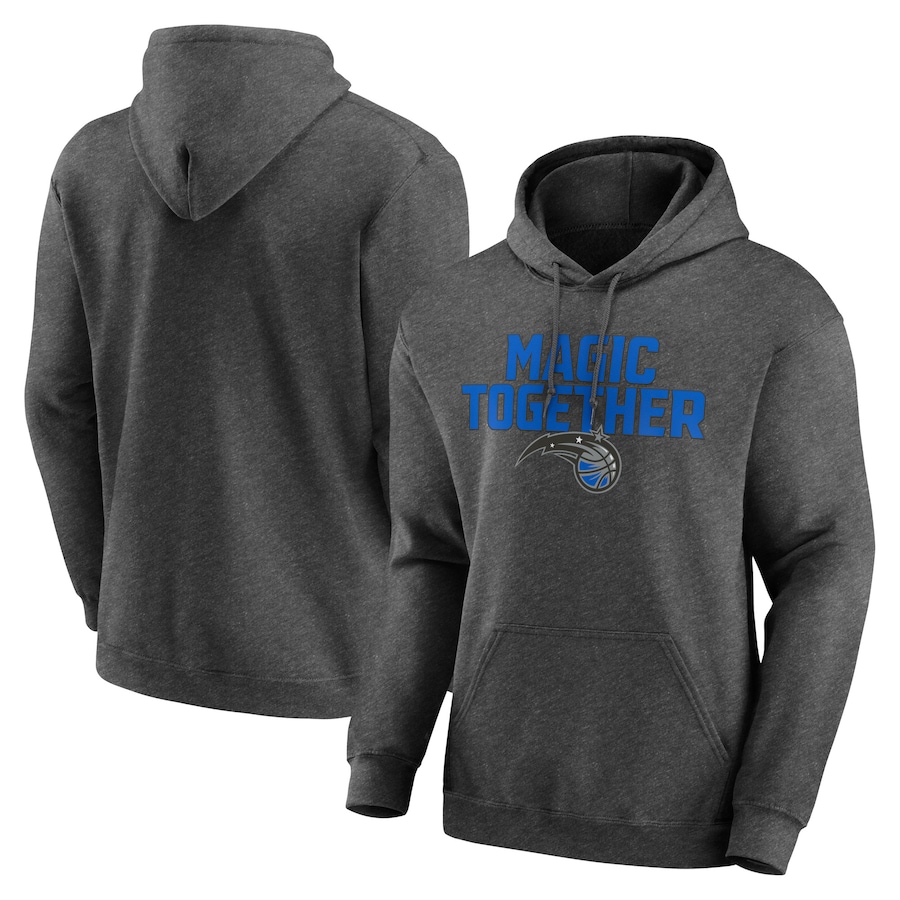 Men's Orlando Magic Heathered Charcoal Victory Earned Pullover Hoodie