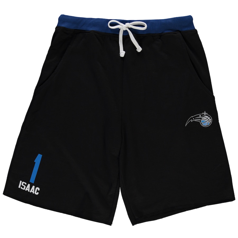 Men's Orlando Magic Jonathan Isaac Black Big & Tall French Terry Name & Number Shorts