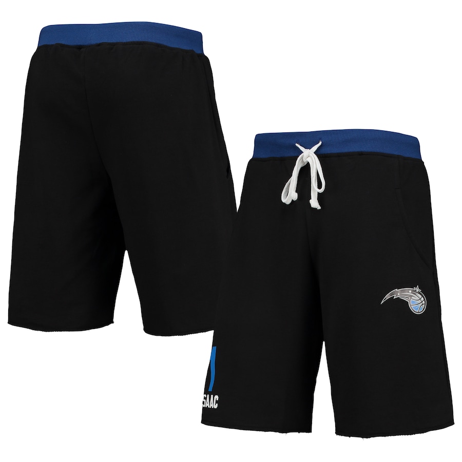 Men's Orlando Magic Jonathan Isaac Black Name & Number French Terry Shorts