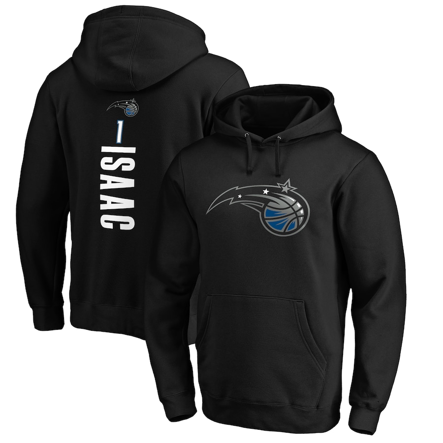 Men's Orlando Magic Jonathan Isaac Black Playmaker Name & Number Pullover Hoodie