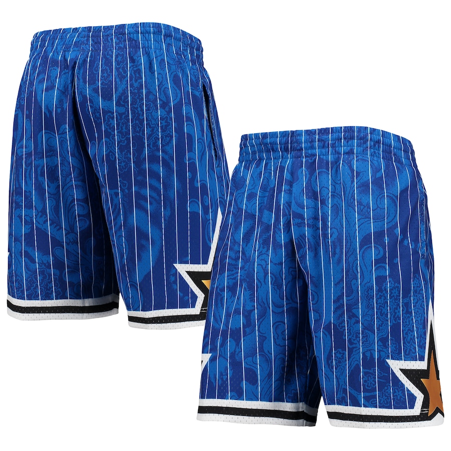 Men's Orlando Magic Mitchell & Ness Blue Hardwood Classics Lunar New Year Swingman Shorts