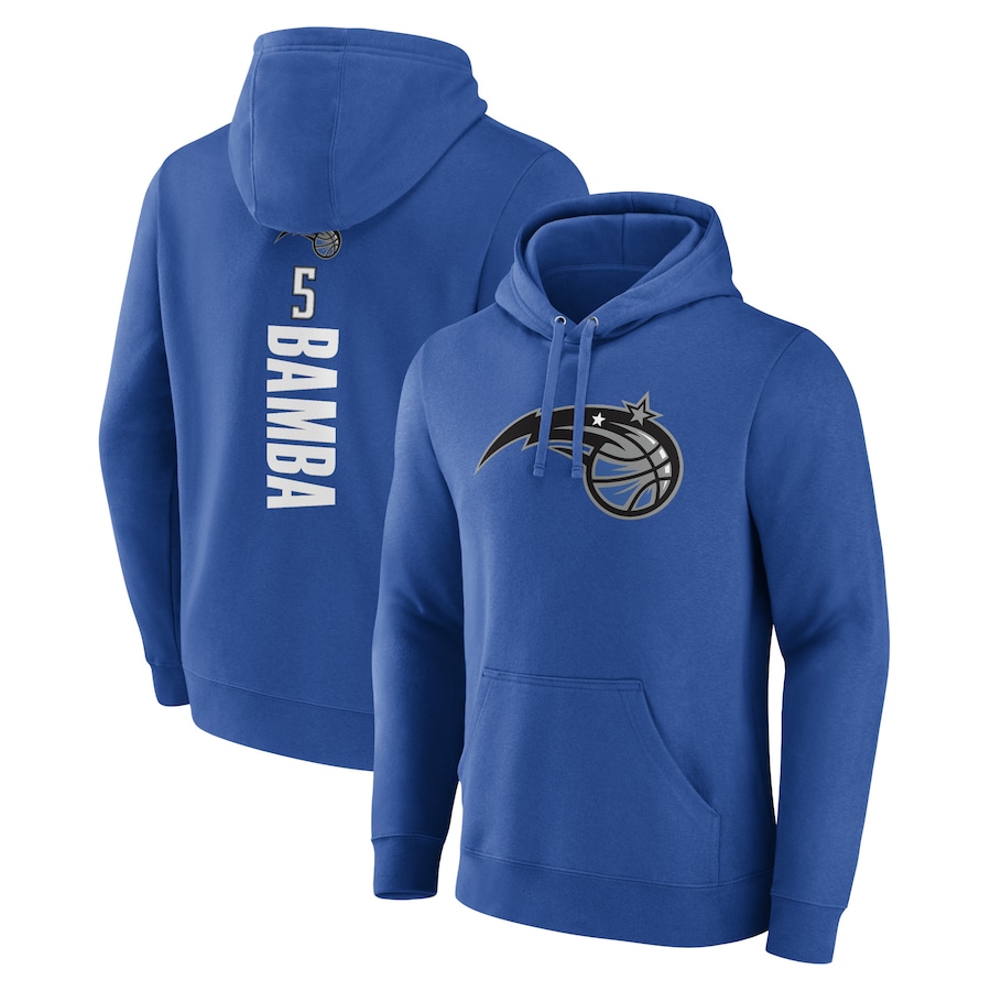 Men's Orlando Magic Mohamed Bamba Blue Playmaker Name & Number Pullover Hoodie