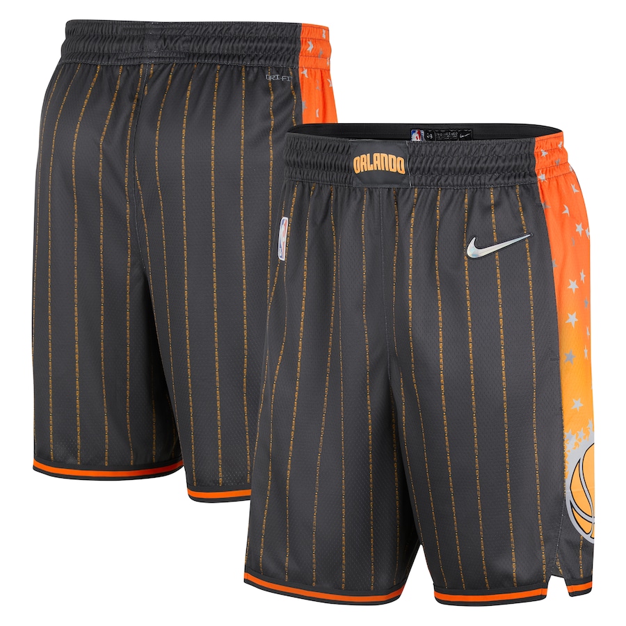 Men's Orlando Magic NBA Anthracite 2021/22 City Edition Swingman Shorts Men's Orlando Magic NBA Anthracite 2021/22 City Edition Swingman Shorts