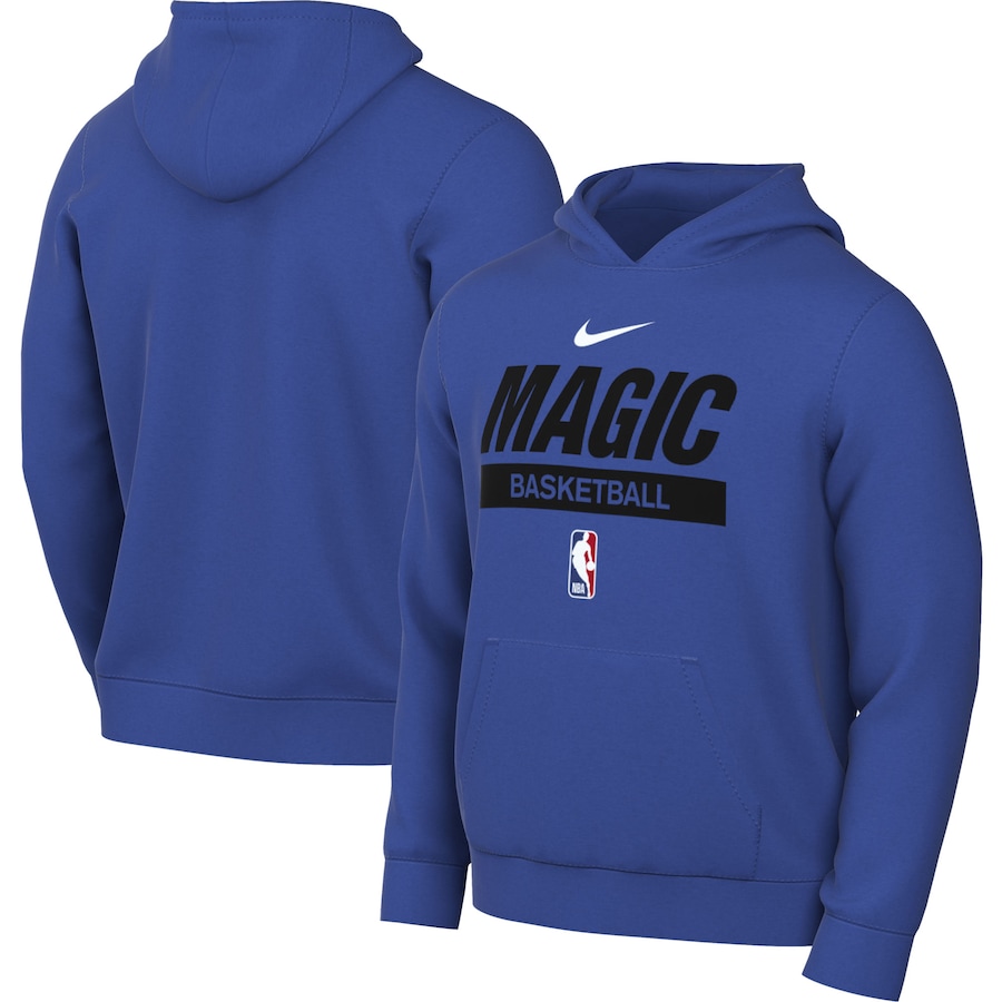 Men's Orlando Magic NBA Blue 2022/23 Spotlight On-Court Practice Performance Pullover Hoodie