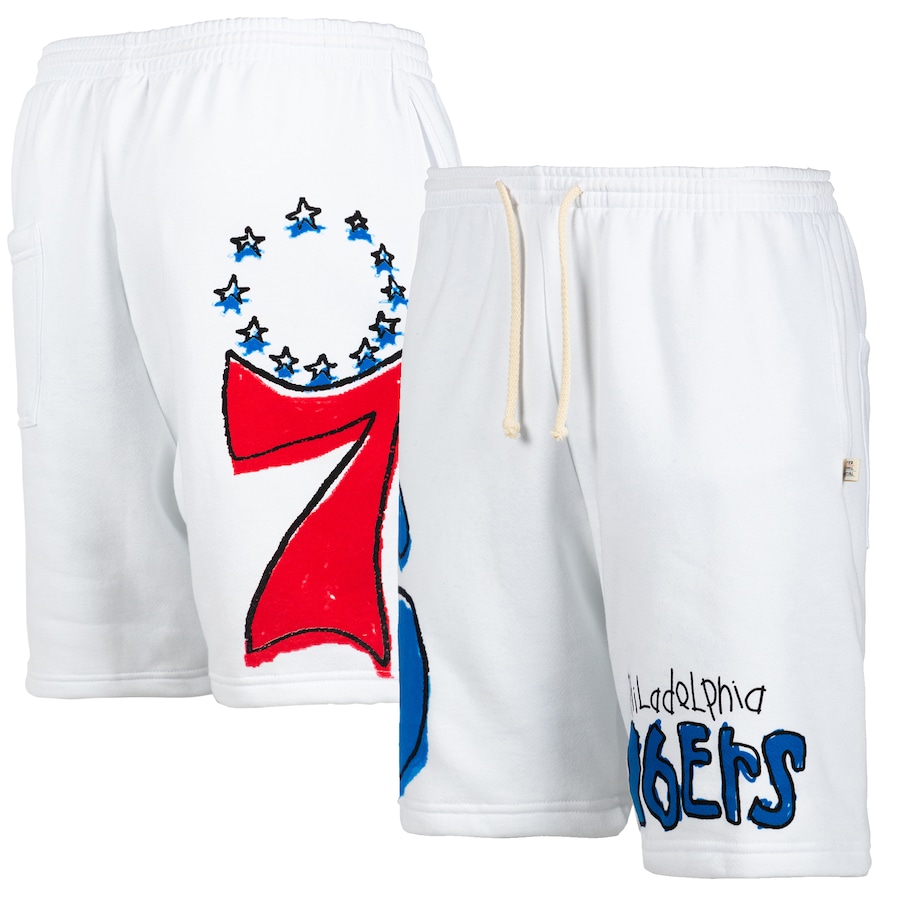 Men's Philadelphia 76ers After School Special White Shorts Men's Philadelphia 76ers After School Special White Shorts