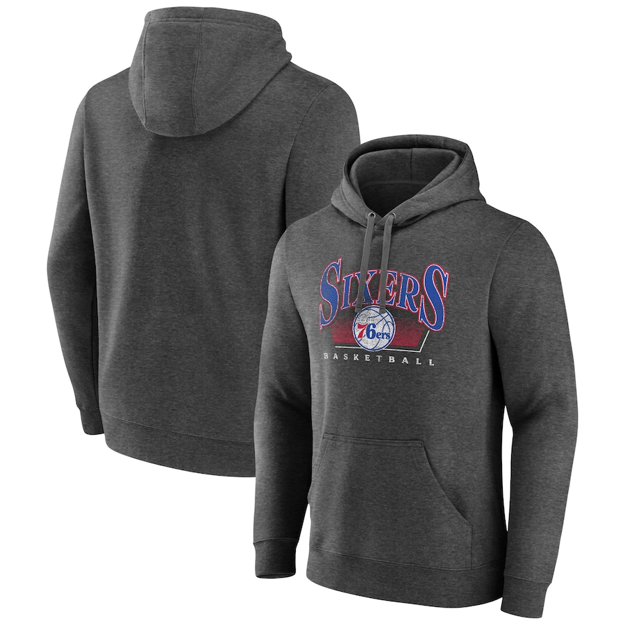 Men's Philadelphia 76ers Charcoal Selection Pullover Hoodie Men's Philadelphia 76ers Charcoal Selection Pullover Hoodie