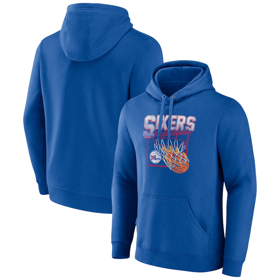 Men's Philadelphia 76ers Royal Alley Oop Pullover Hoodie Men's Philadelphia 76ers Royal Alley Oop Pullover Hoodie