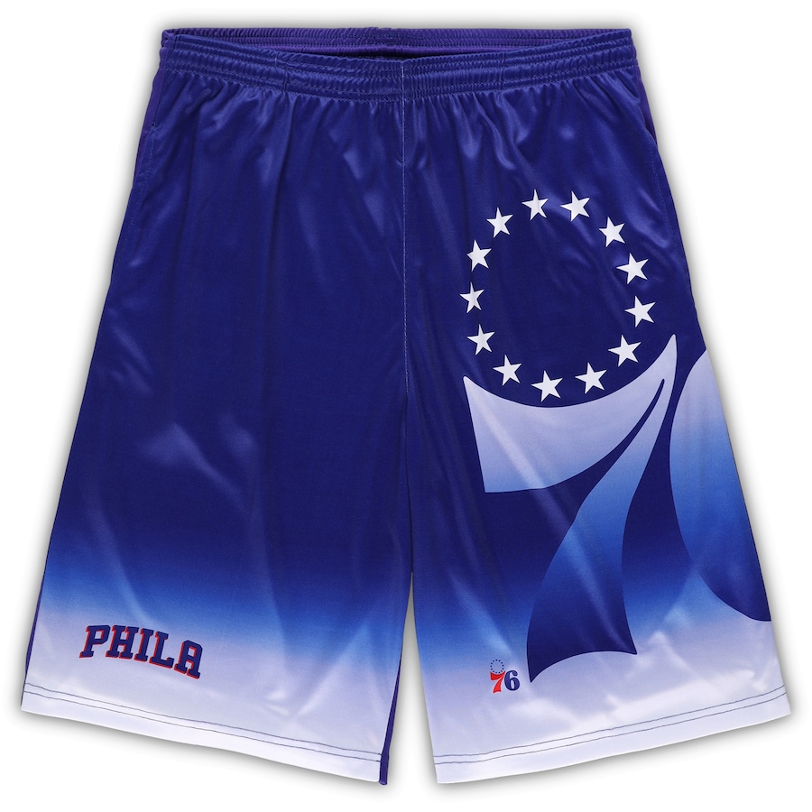 Men's Philadelphia 76ers Royal Big & Tall Graphic Shorts Men's Philadelphia 76ers Royal Big & Tall Graphic Shorts