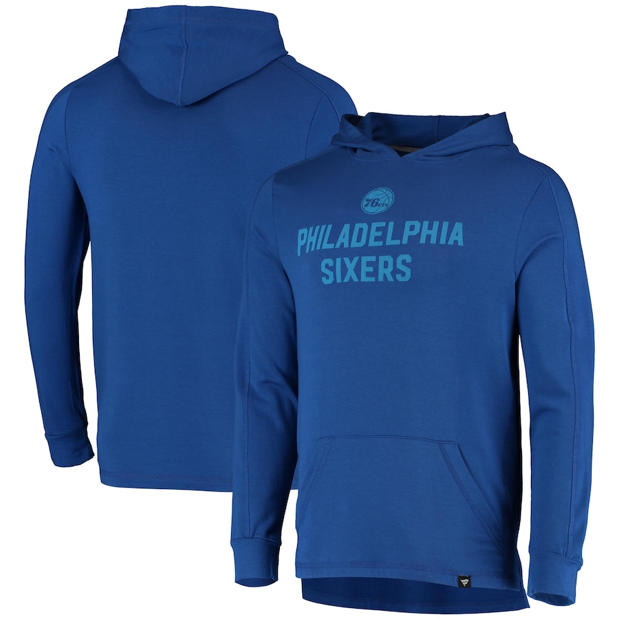 Men's Philadelphia 76ers Royal Versalux Running Hard Tri-Blend Pullover Hoodie