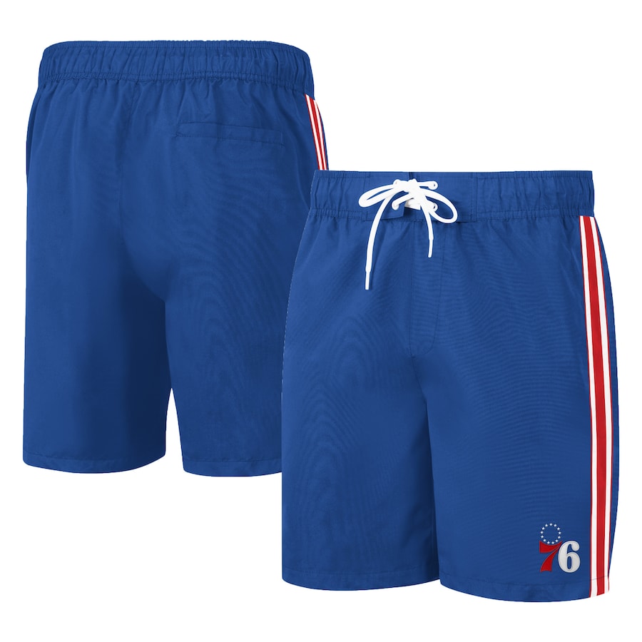 Men's Philadelphia 76ers G-III Sports by Carl Banks Royal/Red Sand Beach Volley Swim Shorts Men's Philadelphia 76ers G-III Sports by Carl Banks Royal/Red Sand Beach Volley Swim Shorts