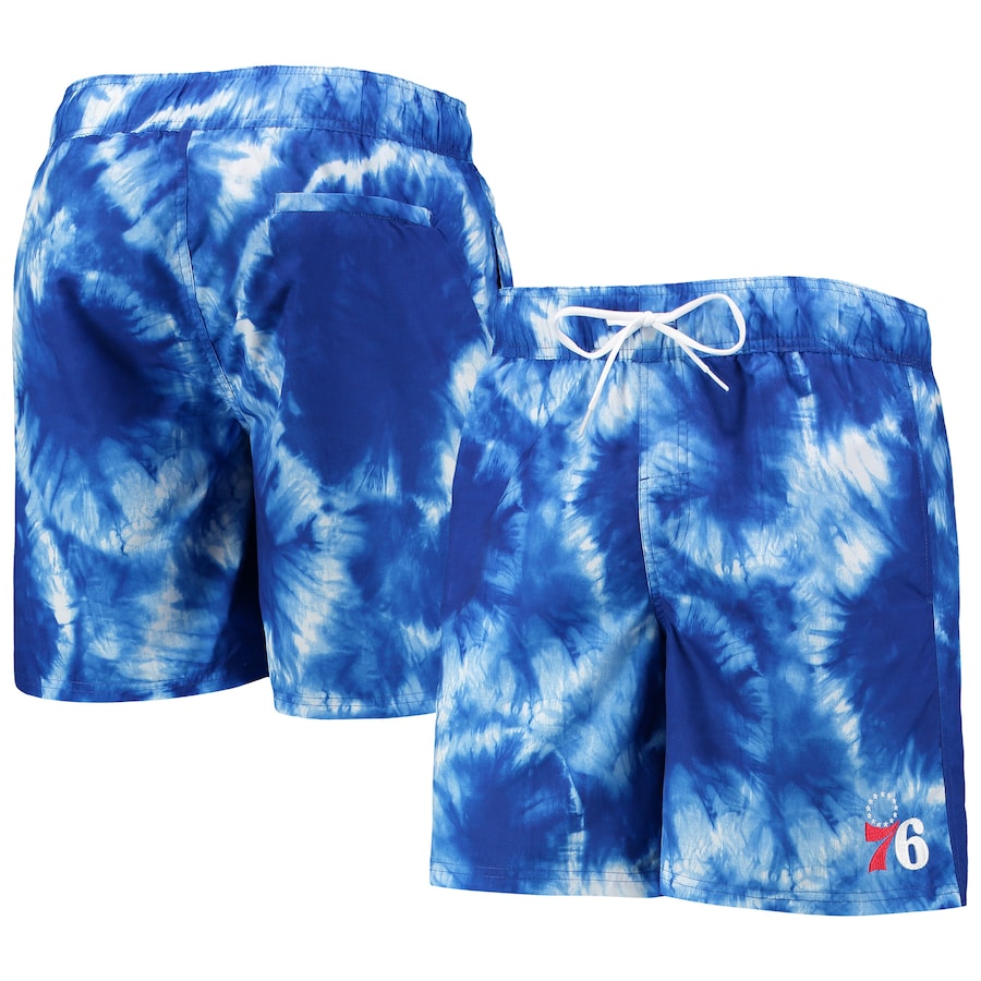 Men's Philadelphia 76ers G-III Sports by Carl Banks Royal Splash Volley Swim Shorts