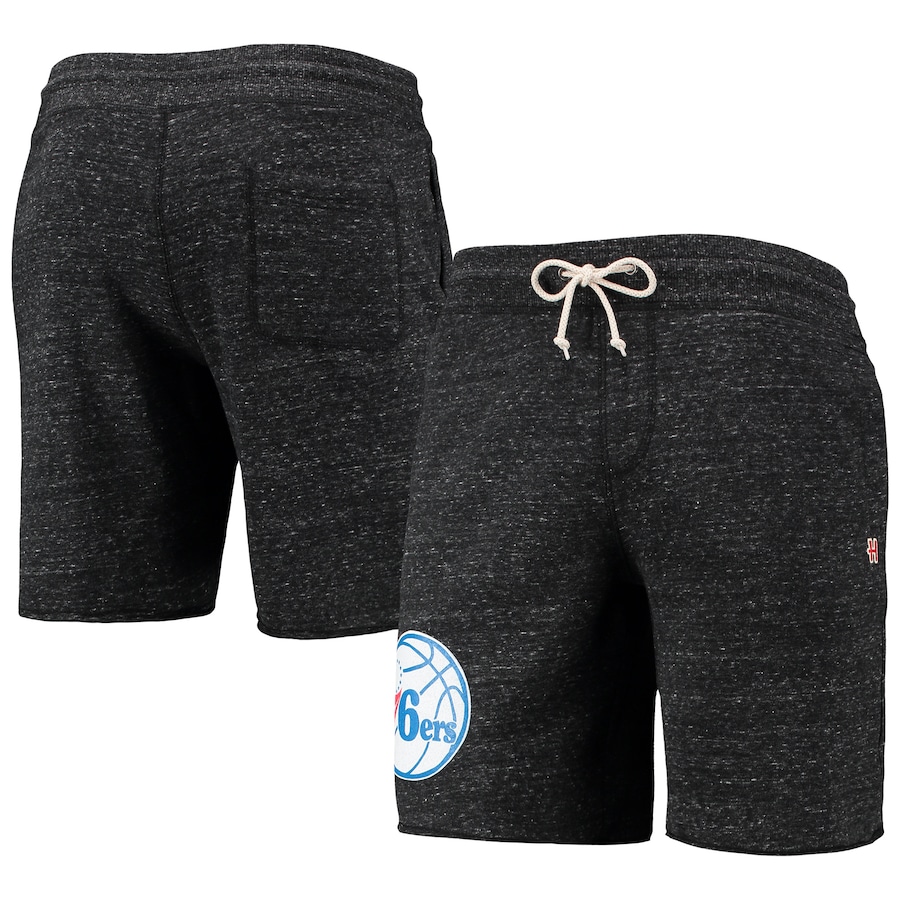 Men's Philadelphia 76ers Homage Charcoal Primary Logo Tri-Blend Sweat Shorts Men's Philadelphia 76ers Homage Charcoal Primary Logo Tri-Blend Sweat Shorts