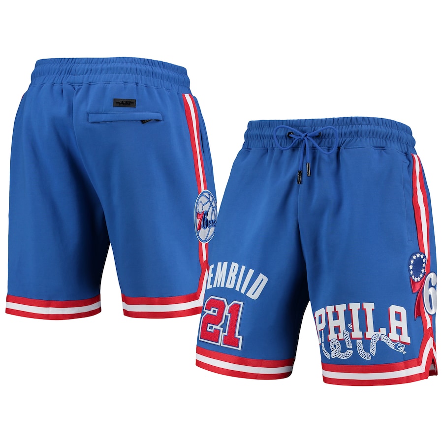 Men's Philadelphia 76ers Joel Embiid Pro Standard Royal Team Player Shorts