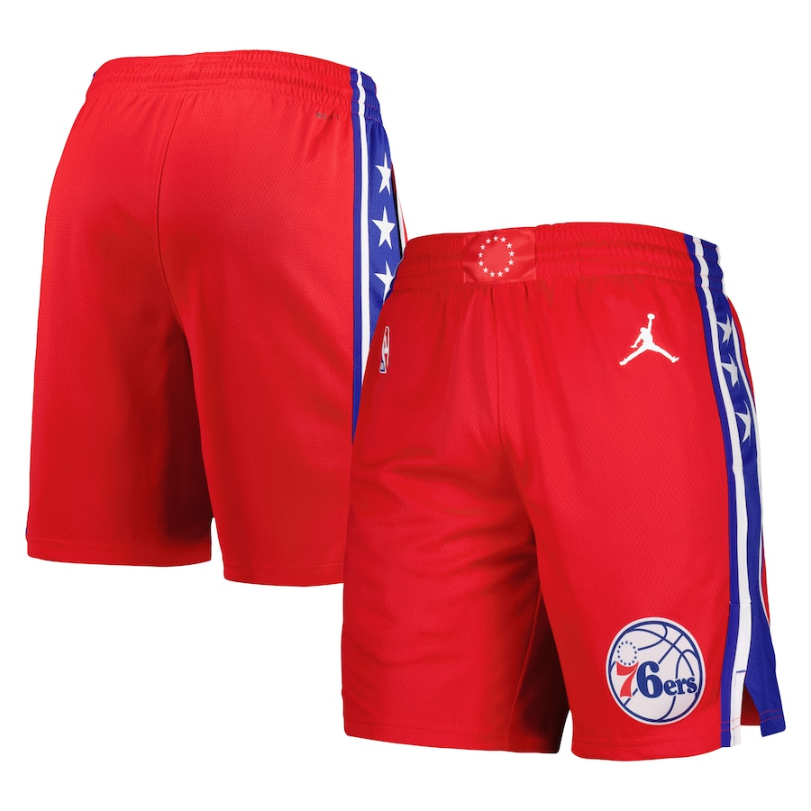 Men's Philadelphia 76ers Jordan Brand Red 2022/2023 Statement Edition Swingman Performance Shorts Men's Philadelphia 76ers Jordan Brand Red 2022/2023 Statement Edition Swingman Performance Shorts
