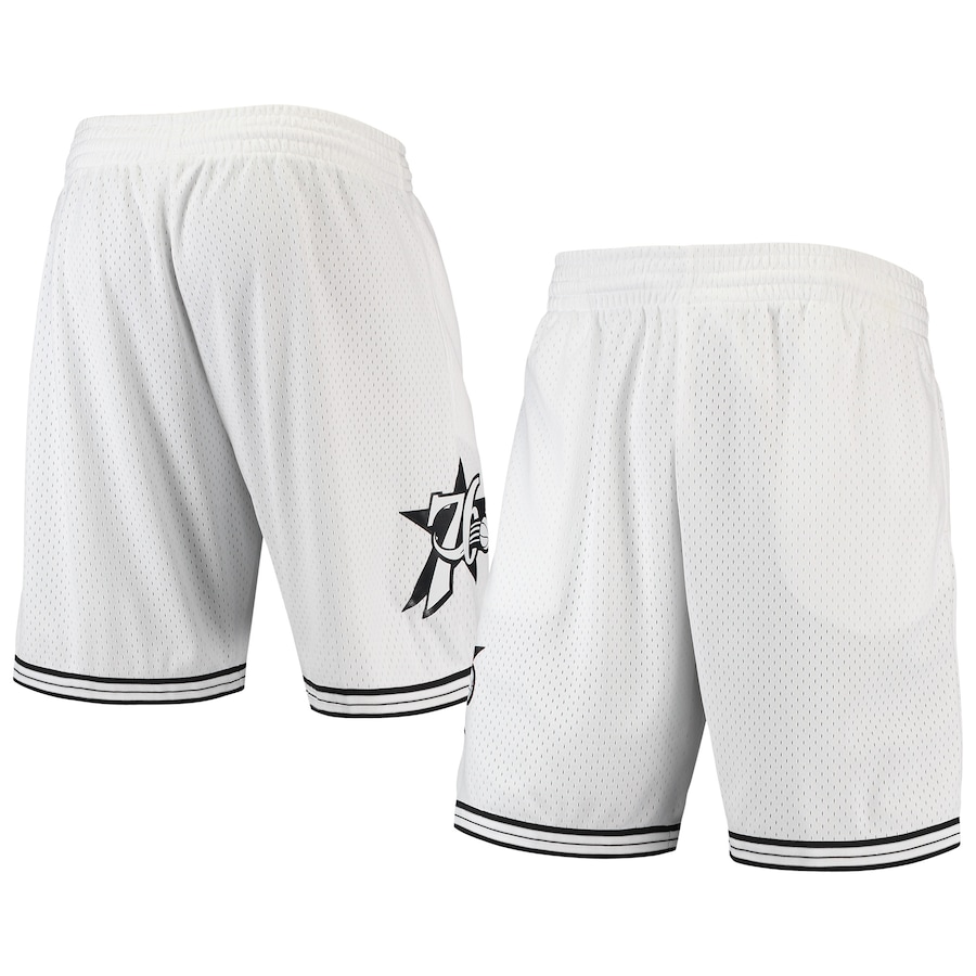 Men's Philadelphia 76ers Mitchell & Ness Hardwood Classics White Out Swingman Shorts
