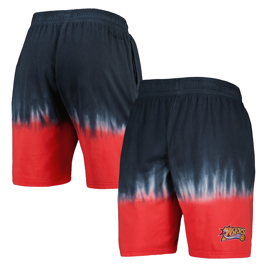Men's Philadelphia 76ers Mitchell & Ness Navy/Red Hardwood Classic Authentic Shorts