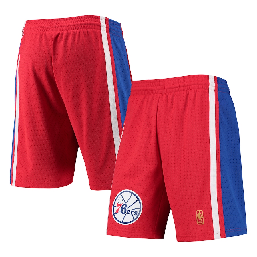 Men's Philadelphia 76ers Mitchell & Ness Red 1996-97 Hardwood Classics Swingman Shorts Men's Philadelphia 76ers Mitchell & Ness Red 1996-97 Hardwood Classics Swingman Shorts