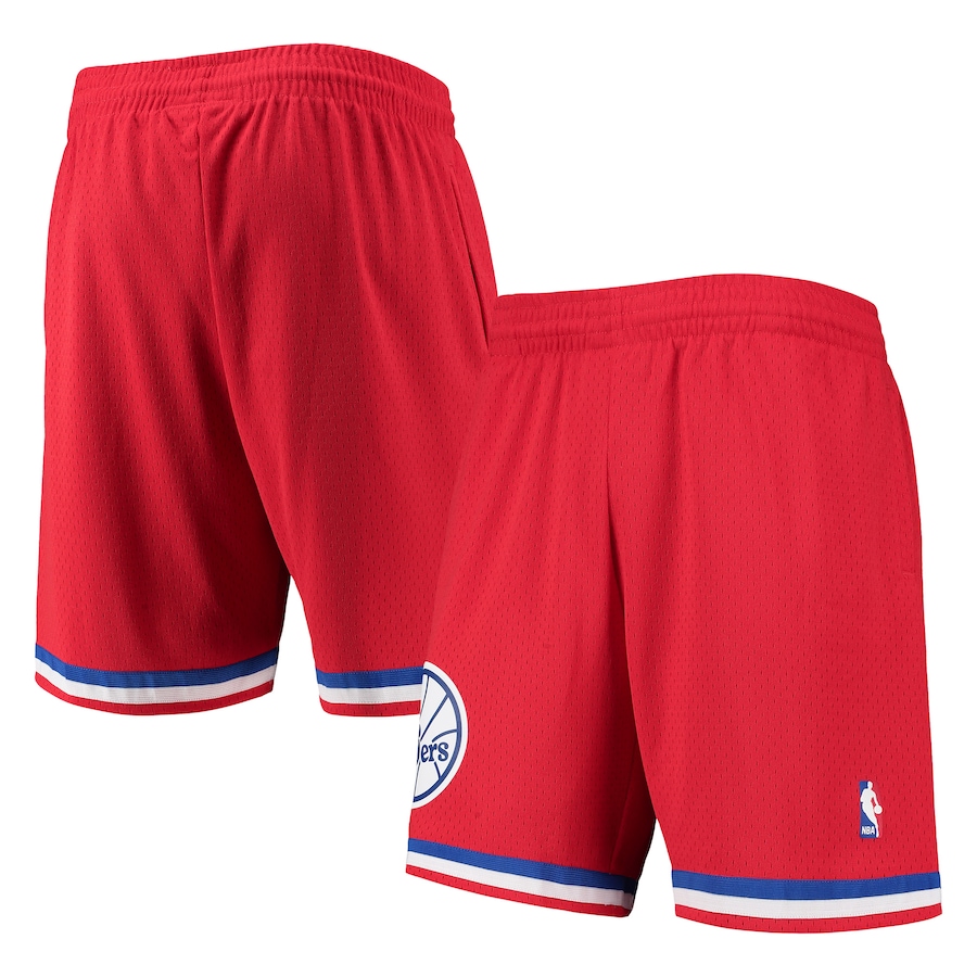Men's Philadelphia 76ers Mitchell & Ness Red 2002-03 Hardwood Classics Swingman Shorts