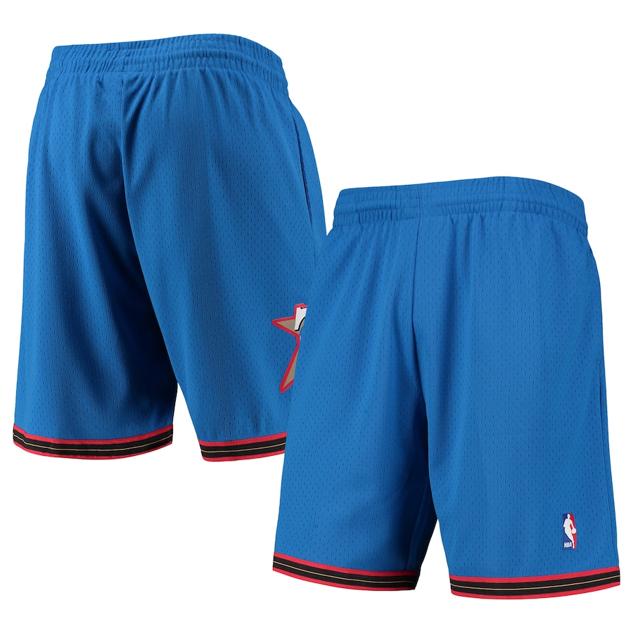 Men's Philadelphia 76ers Mitchell & Ness Royal 1999-00 Hardwood Classics Swingman Shorts