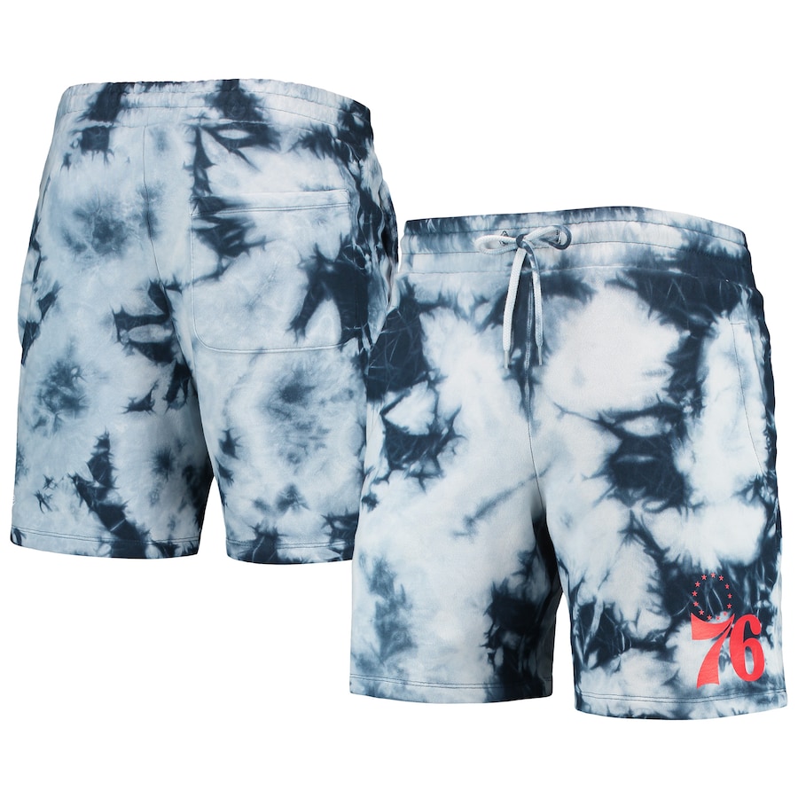 Men's Philadelphia 76ers New Era Royal Fleece Tie-Dye Shorts Men's Philadelphia 76ers New Era Royal Fleece Tie-Dye Shorts