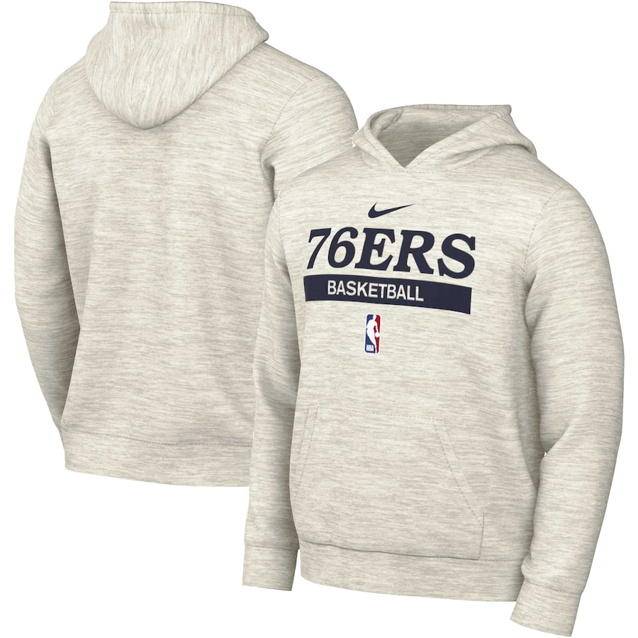 Men's Philadelphia 76ers NBA Ash 2022/23 Spotlight On-Court Practice Performance Pullover Hoodie Men's Philadelphia 76ers NBA Ash 2022/23 Spotlight On-Court Practice Performance Pullover Hoodie
