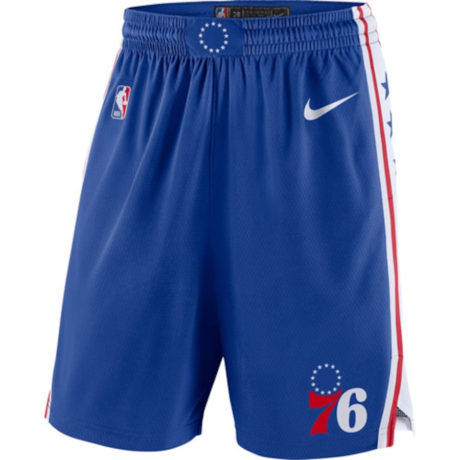 Men's Philadelphia 76ers NBA Blue 2019/20 Icon Edition Swingman Performance Shorts