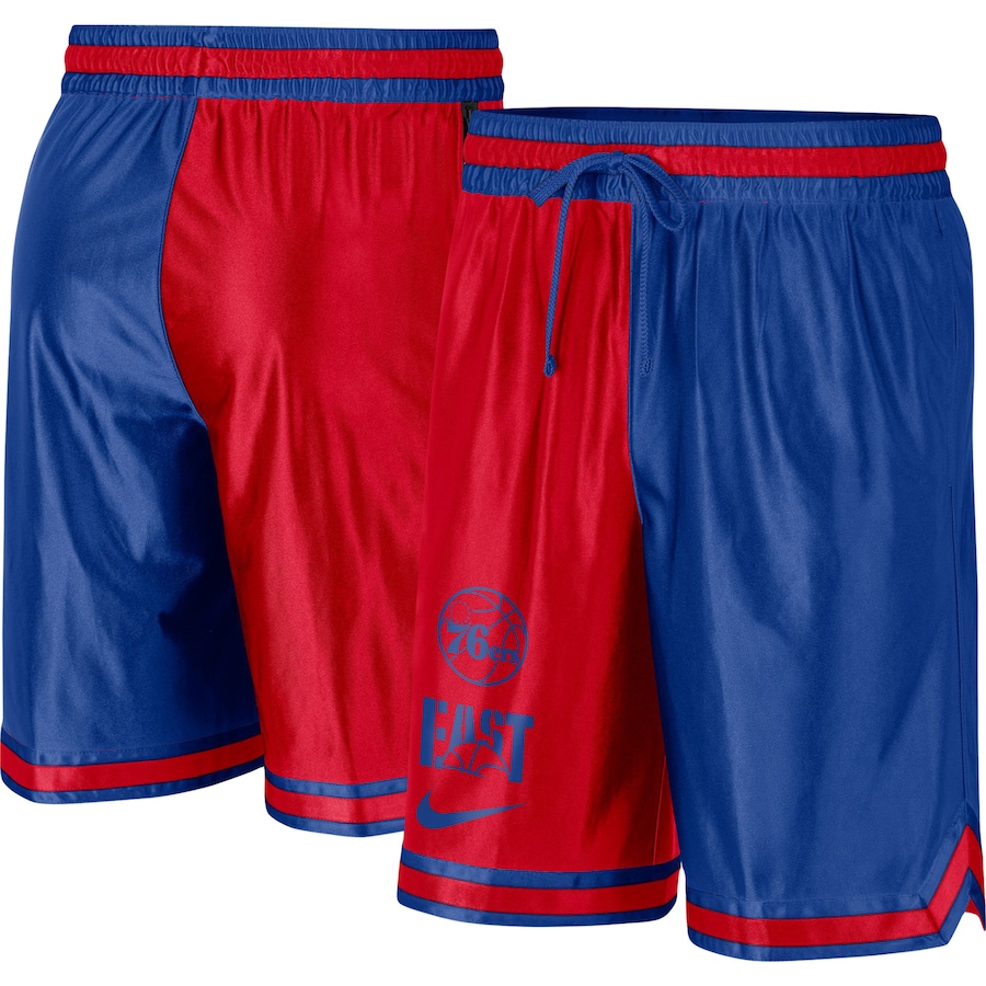 Men's Philadelphia 76ers NBA Royal/Red Courtside Versus Force Split DNA Performance Shorts Men's Philadelphia 76ers NBA Royal/Red Courtside Versus Force Split DNA Performance Shorts