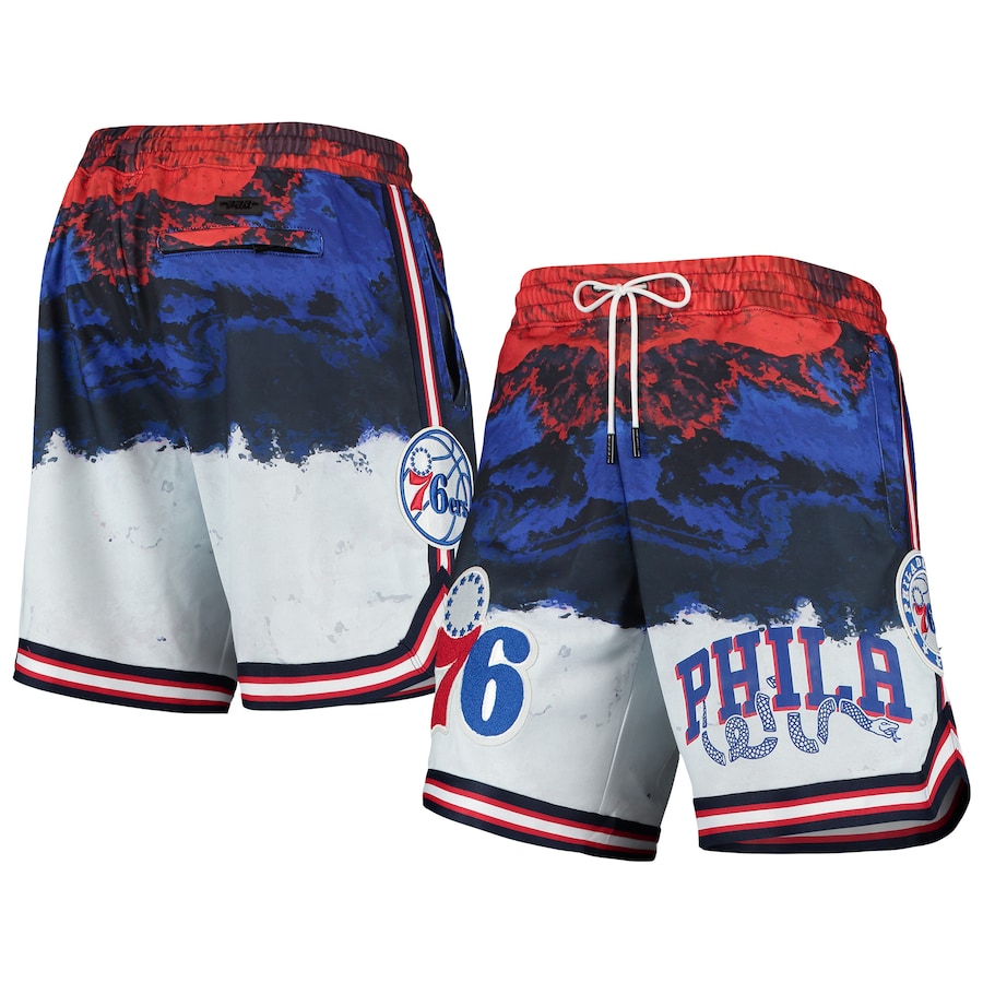 Men's Philadelphia 76ers Pro Standard Americana Dip-Dye Shorts Men's Philadelphia 76ers Pro Standard Americana Dip-Dye Shorts
