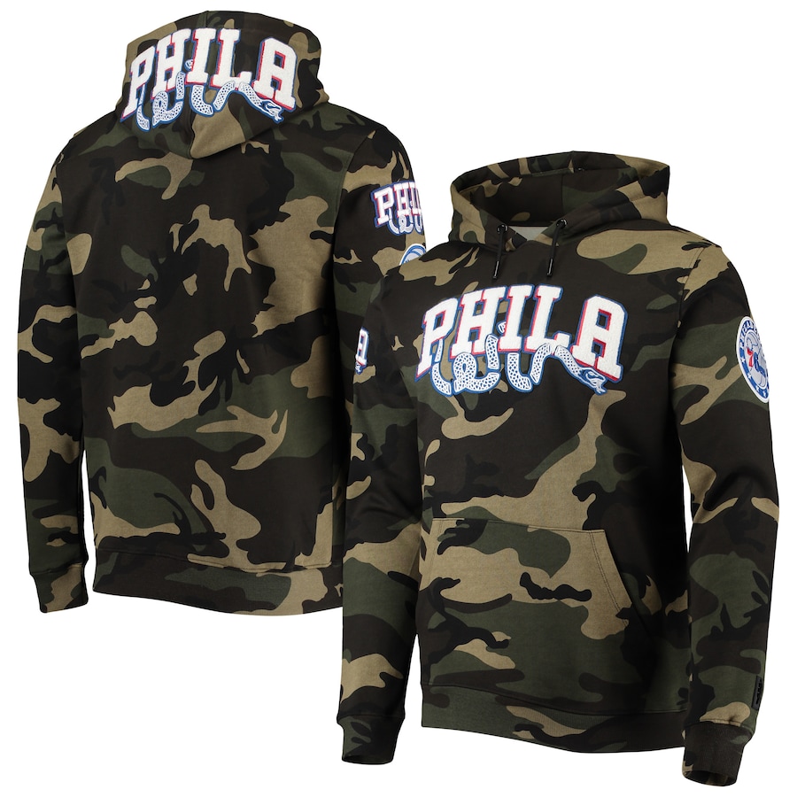 Men's Philadelphia 76ers Pro Standard Camo Team Pullover Hoodie
