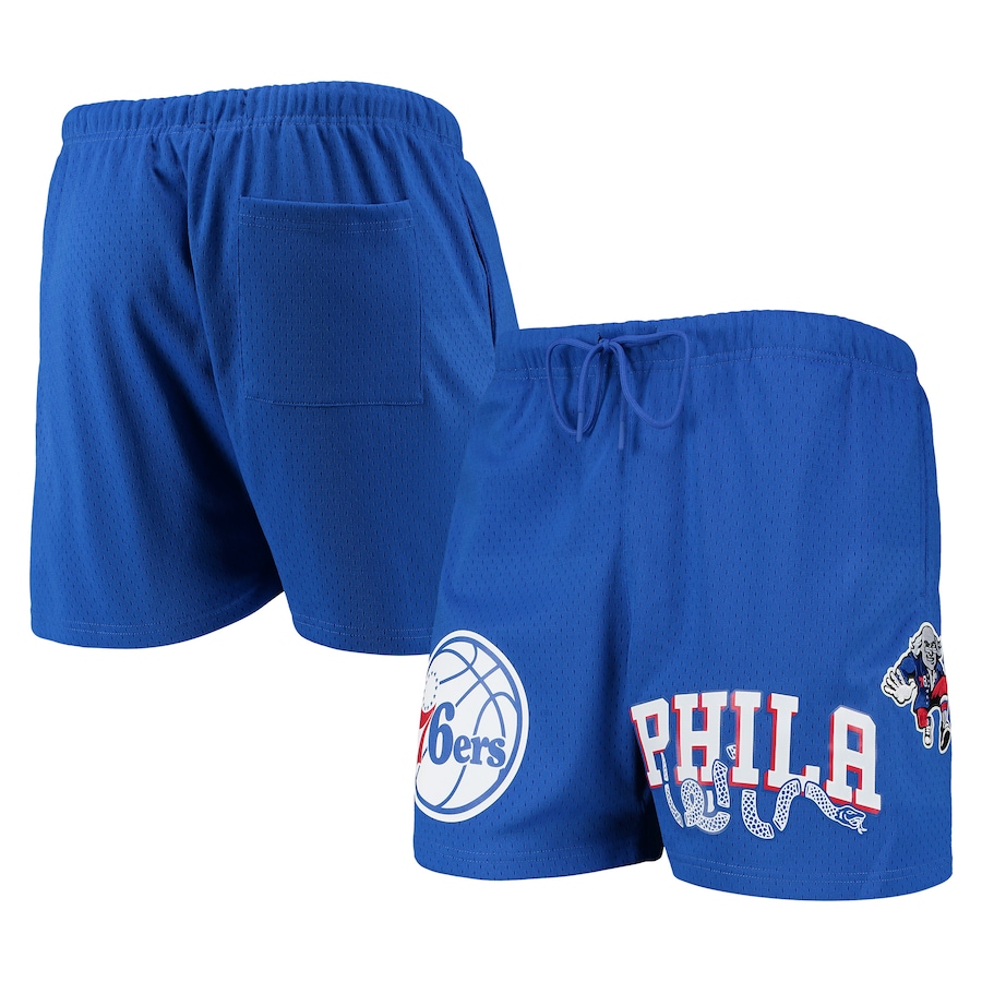 Men's Philadelphia 76ers Pro Standard Royal Mesh Capsule Shorts Men's Philadelphia 76ers Pro Standard Royal Mesh Capsule Shorts