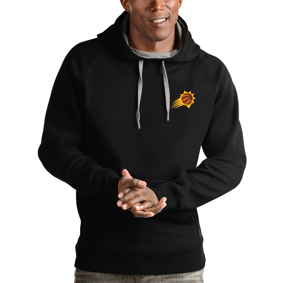 Men's Phoenix Suns Antigua Black Victory Pullover Hoodie Men's Phoenix Suns Antigua Black Victory Pullover Hoodie