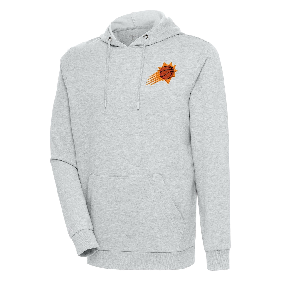Men's Phoenix Suns Antigua Heather Gray Action Pullover Hoodie Men's Phoenix Suns Antigua Heather Gray Action Pullover Hoodie
