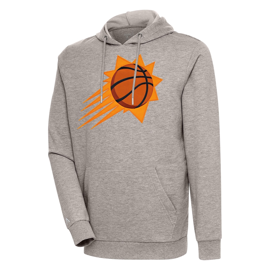 Men's Phoenix Suns Antigua Oatmeal Action Pullover Hoodie Men's Phoenix Suns Antigua Oatmeal Action Pullover Hoodie