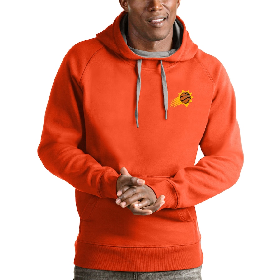 Men's Phoenix Suns Antigua Orange Victory Pullover Hoodie Men's Phoenix Suns Antigua Orange Victory Pullover Hoodie