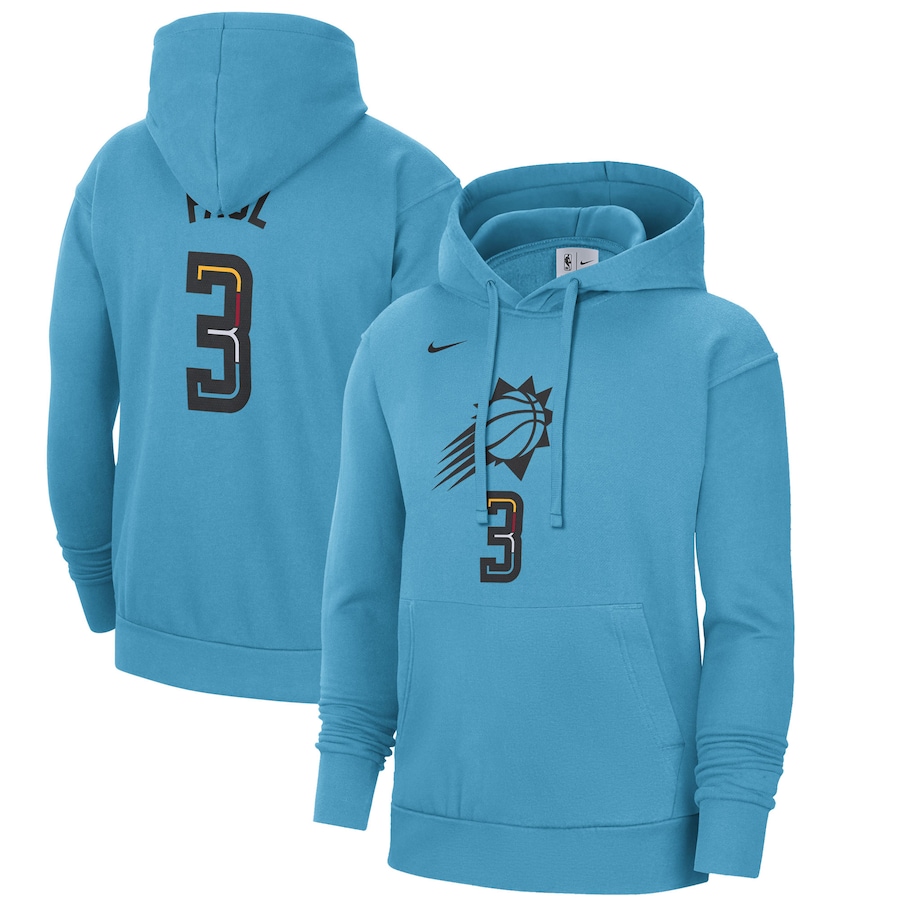 Men's Phoenix Suns Chris Paul NBA Turquoise 2022/23 City Edition Name & Number Pullover Hoodie