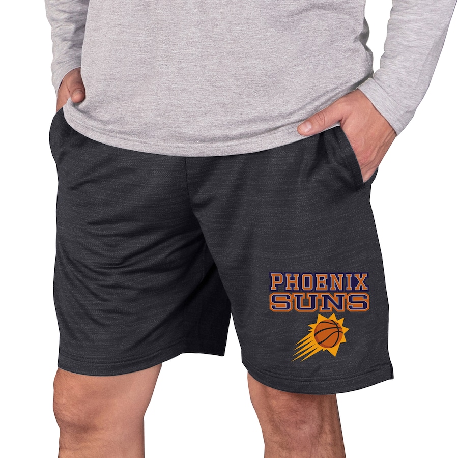 Men's Phoenix Suns Concepts Sport Charcoal Bullseye Knit Jam Shorts Men's Phoenix Suns Concepts Sport Charcoal Bullseye Knit Jam Shorts