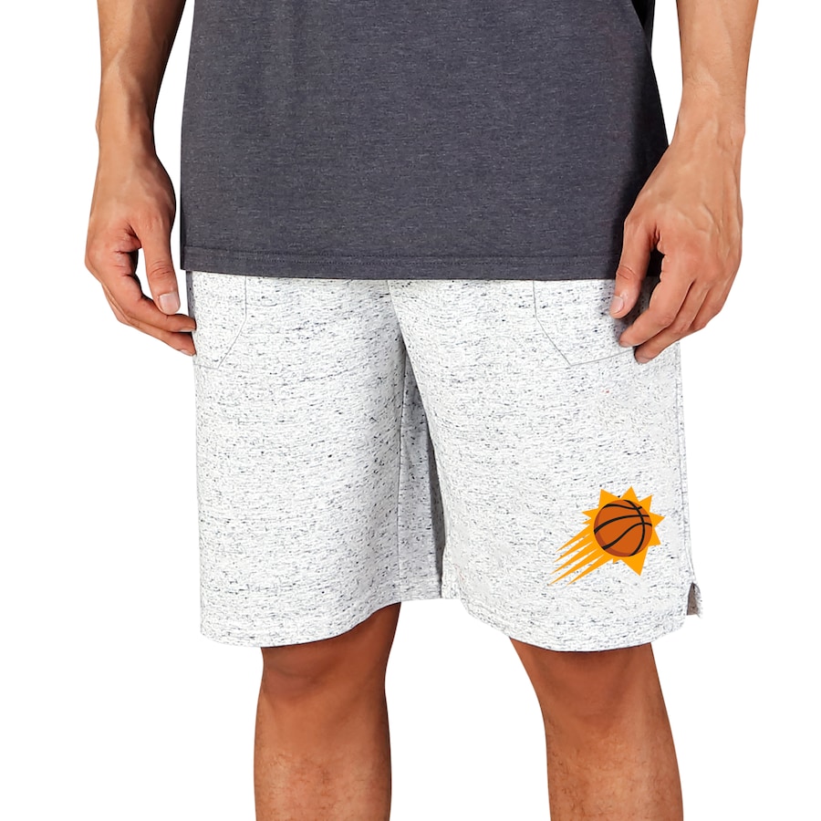 Men's Phoenix Suns Concepts Sport White/Charcoal Throttle Knit Jam Shorts