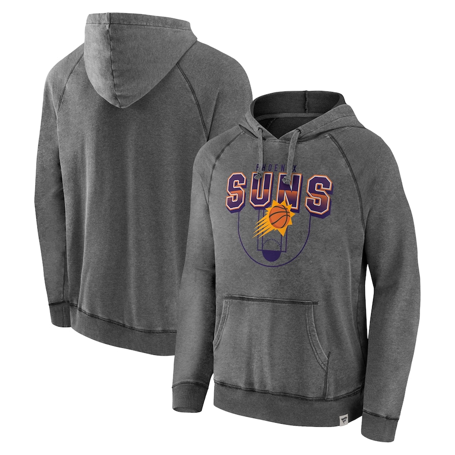 Men's Phoenix Suns Gray Acquisition True Classics Vintage Snow Wash Pullover Hoodie Men's Phoenix Suns Gray Acquisition True Classics Vintage Snow Wash Pullover Hoodie