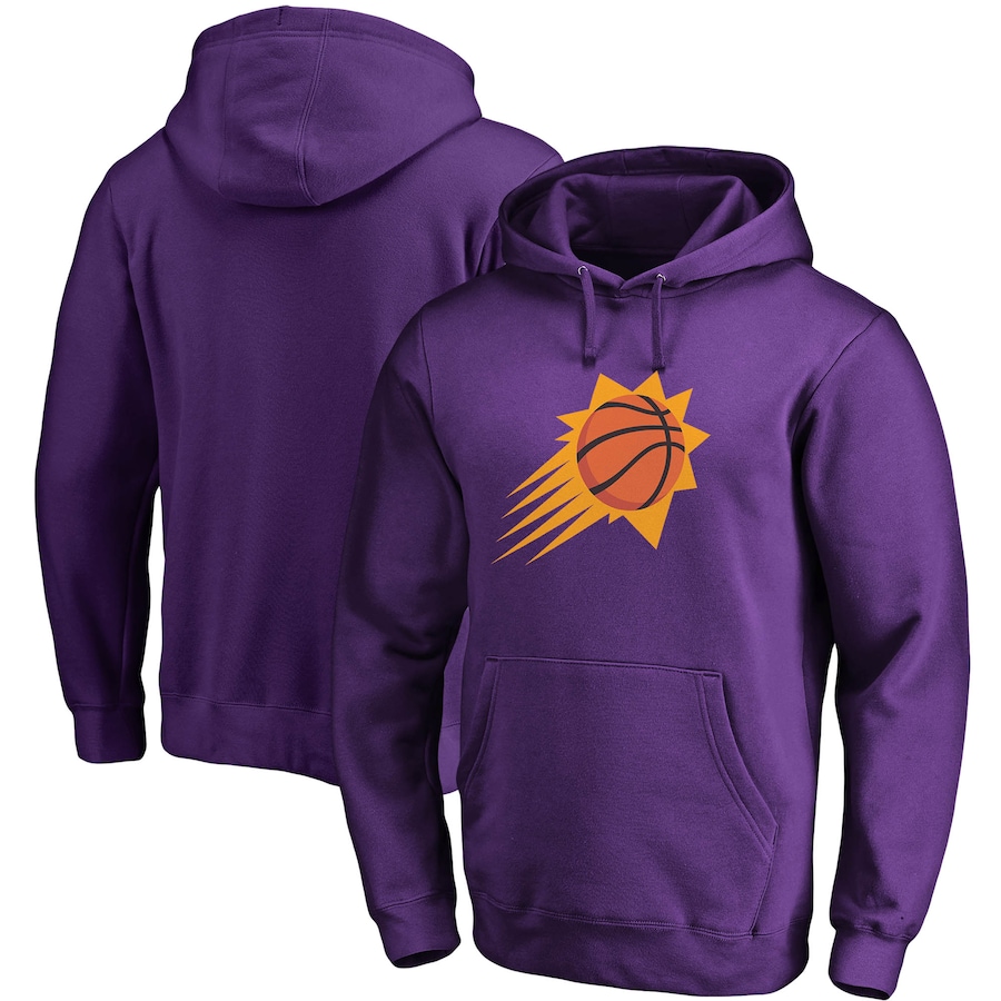 Men's Phoenix Suns Purple Icon Primary Logo Fitted Pullover Hoodie