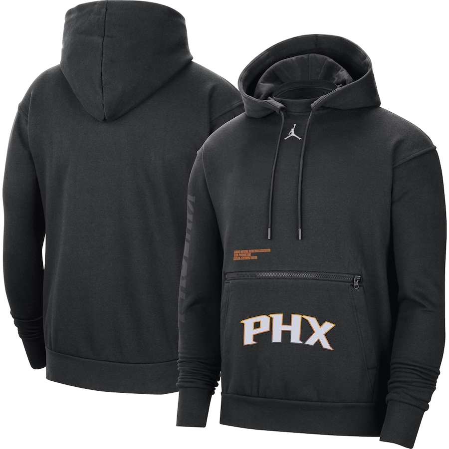 Men's Phoenix Suns Jordan Brand Black Courtside Statement Edition Pullover Hoodie Men's Phoenix Suns Jordan Brand Black Courtside Statement Edition Pullover Hoodie