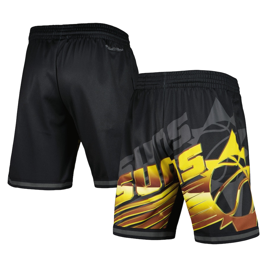 Men's Phoenix Suns Mitchell & Ness Black Big Face 4.0 Fashion Shorts